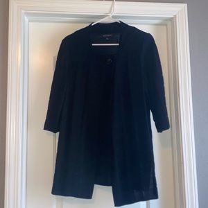 Ming Wang Quarter Length Sleeve Top Button Jacket